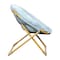 Flash Furniture Kids Dusty AquaSoft Gold Faux Fur Saucer Chair FV-FMC-030-DTAQ-SGD-GG - alternate 10
